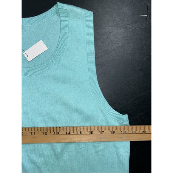 Talbots NWT Knit Sweater Tank Blue Lightweight Stretch Shell XL - Picture 6 of 7